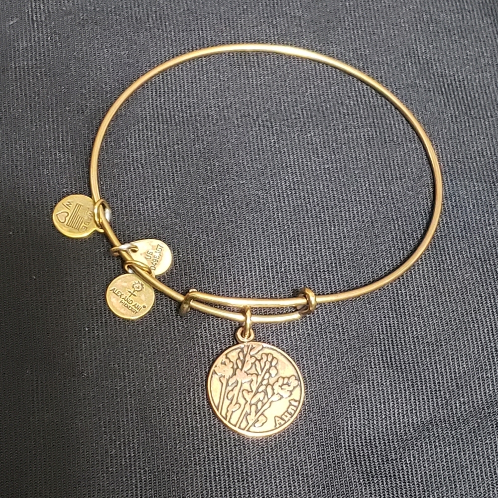 Alex & Ani "Aunt" Rose Goldtone Bracelet - Picture 6 of 9